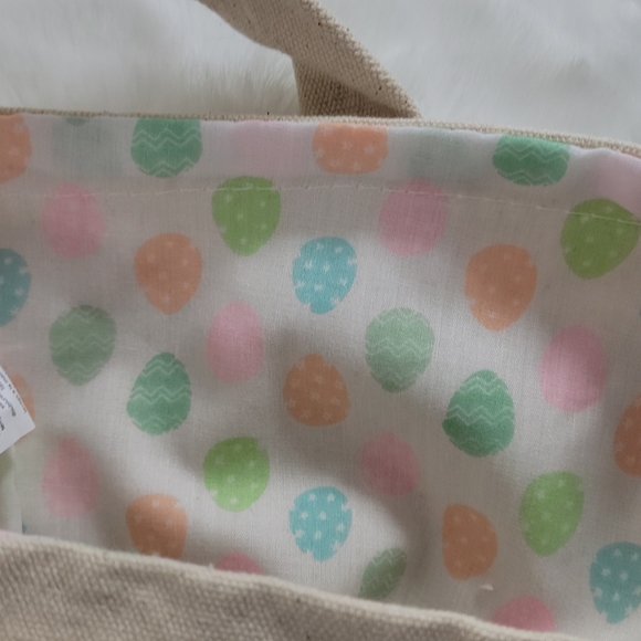 Rae Dunn Hoppy Easter Canvas Easter Basket - Picture 6 of 6